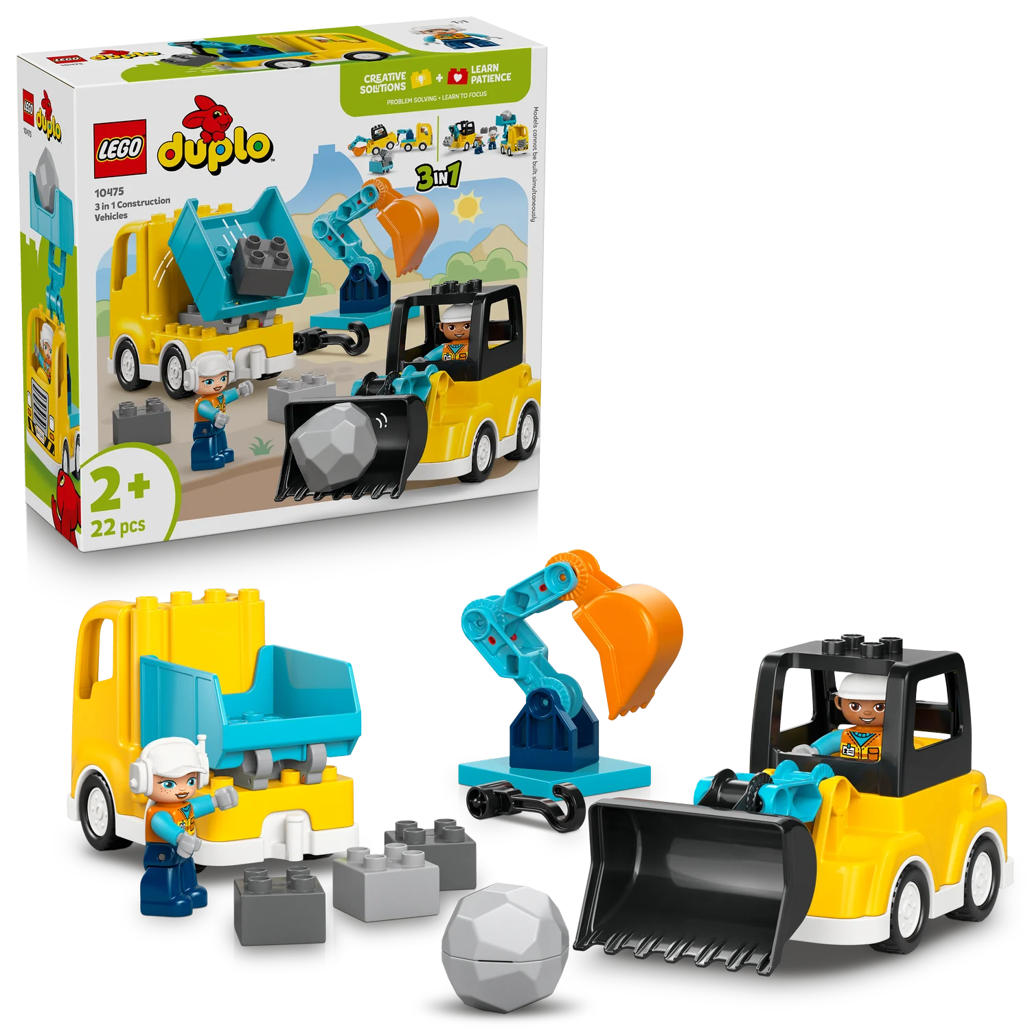 LEGO® DUPLO® Town 3-in-1 Construction Vehicles - Image 7