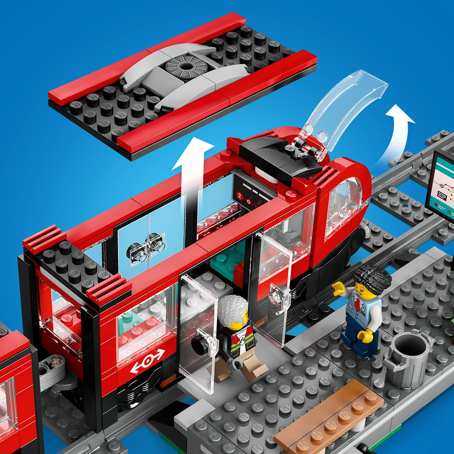 LEGO® City Downtown Tram and Station - Image 6