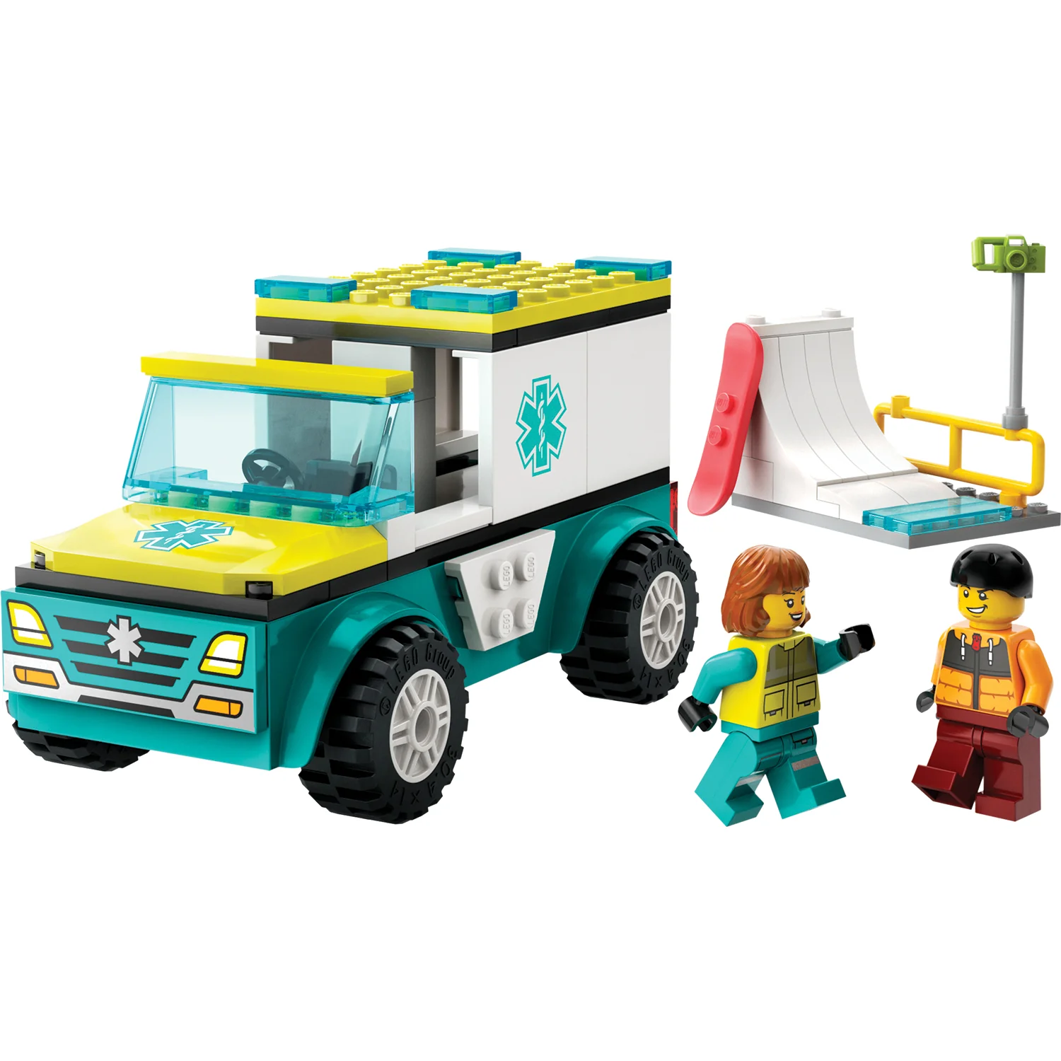 LEGO® City Emergency Ambulance and Snowboarder - Image 2