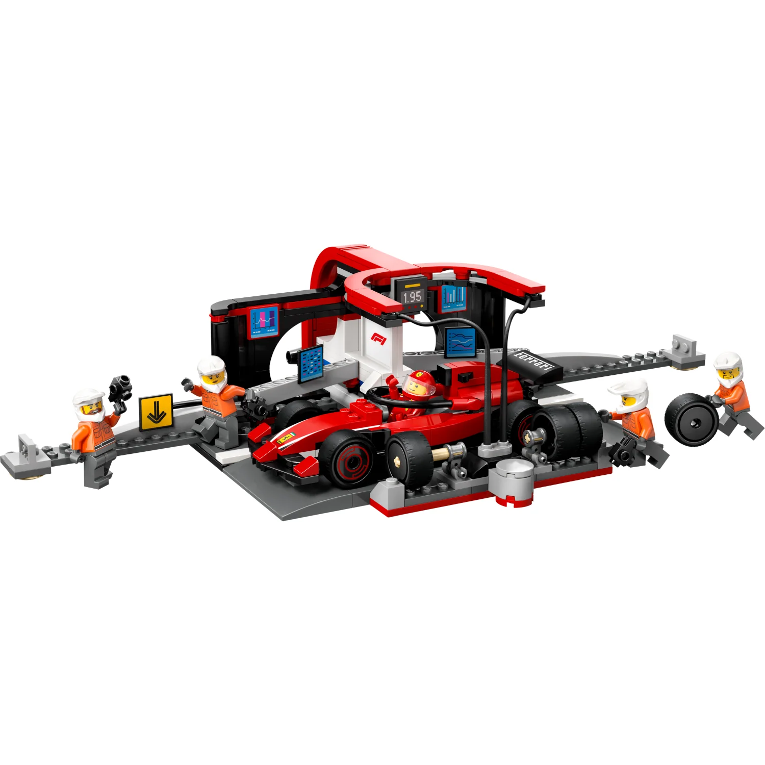 LEGO® City F1® Pit Stop & Pit Crew with Ferrari Car - Image 2