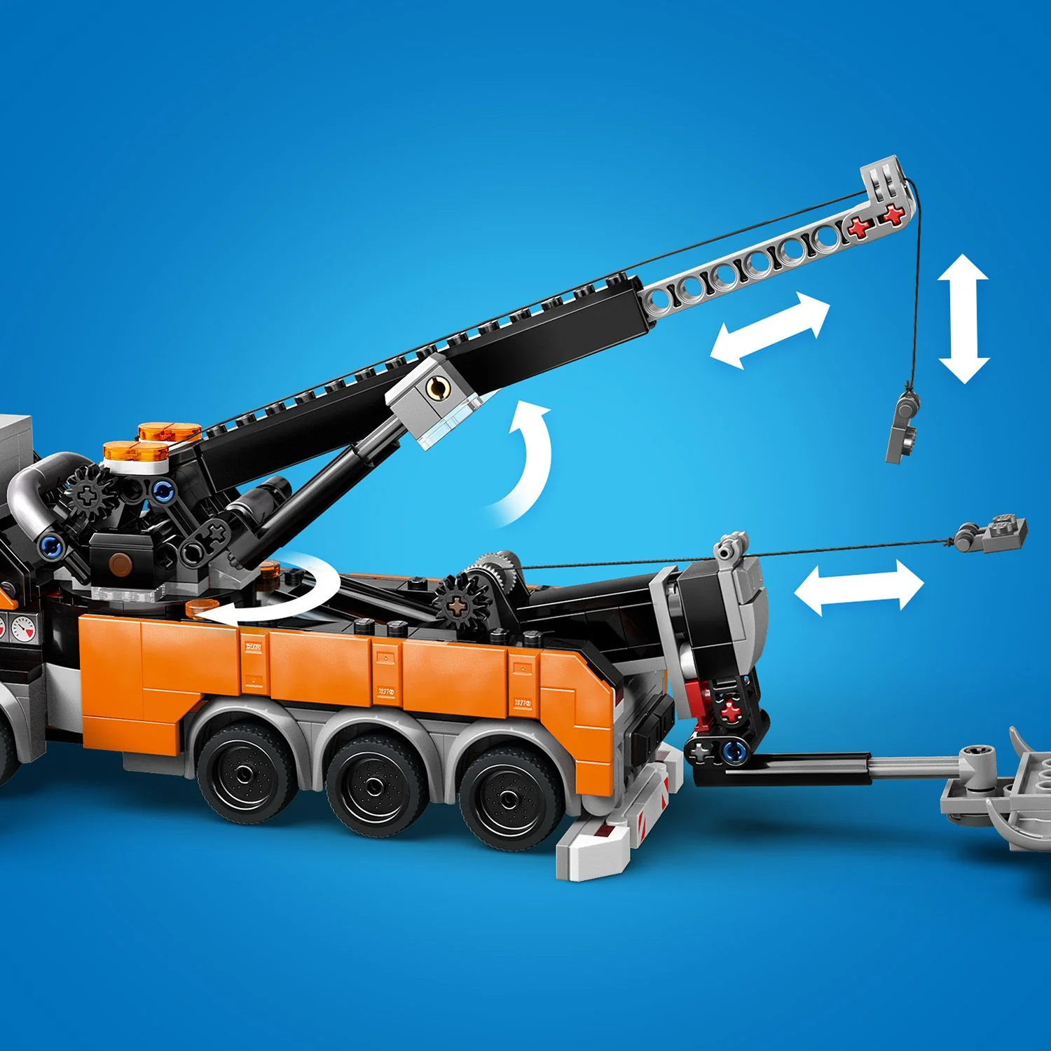 LEGO® City Heavy-Duty Recovery Tow Truck with Crane - Image 6