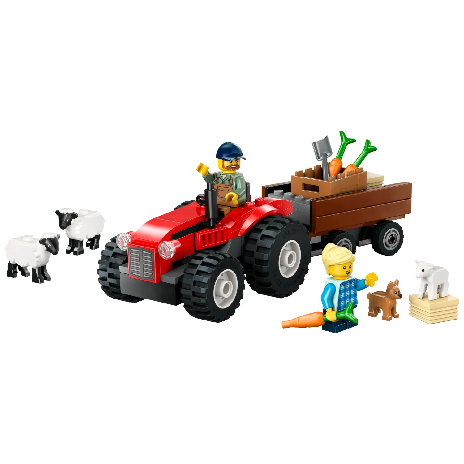 LEGO® City Red Farm Tractor with Trailer & Sheep - Image 2