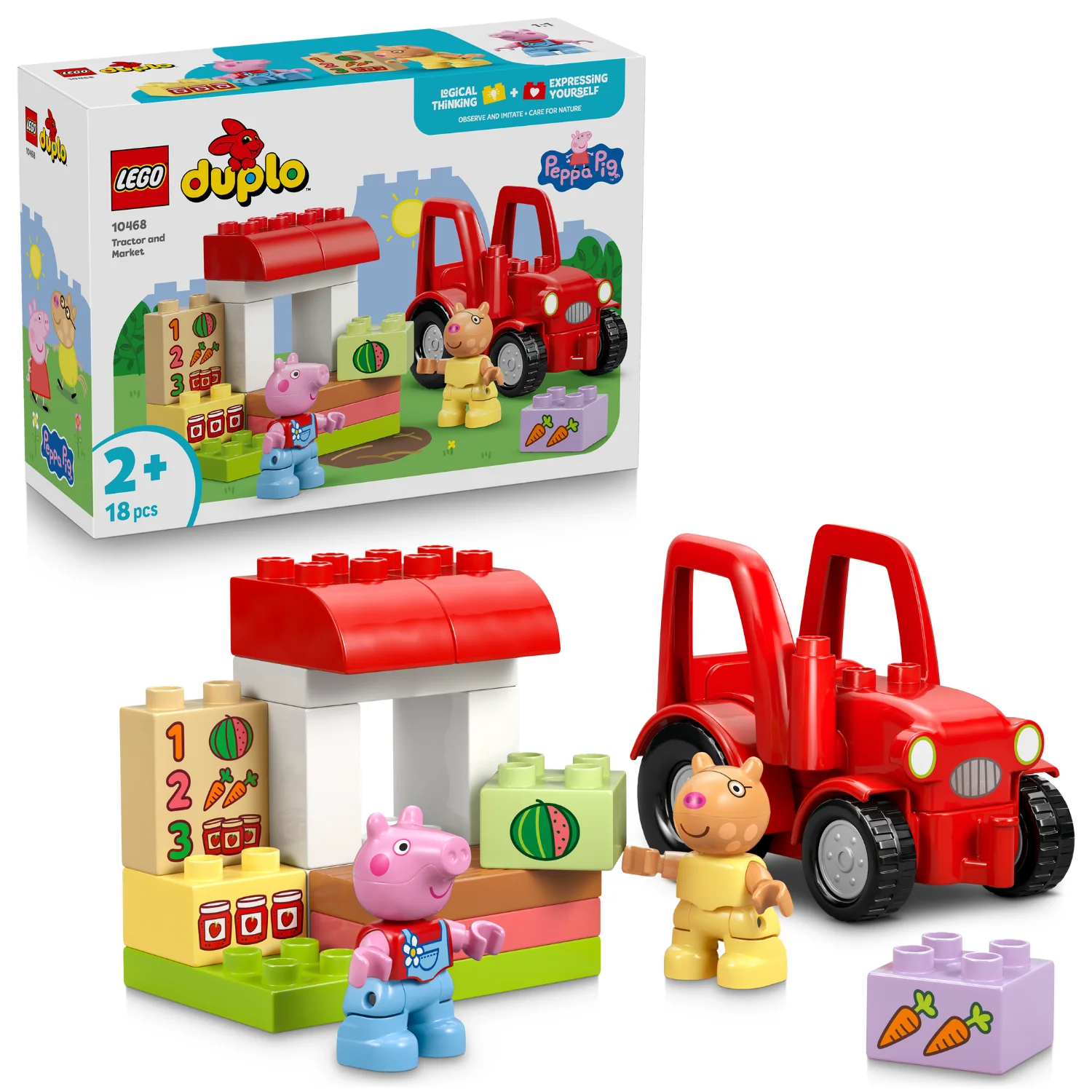 LEGO® DUPLO® Peppa Pig Tractor and Market - Image 9