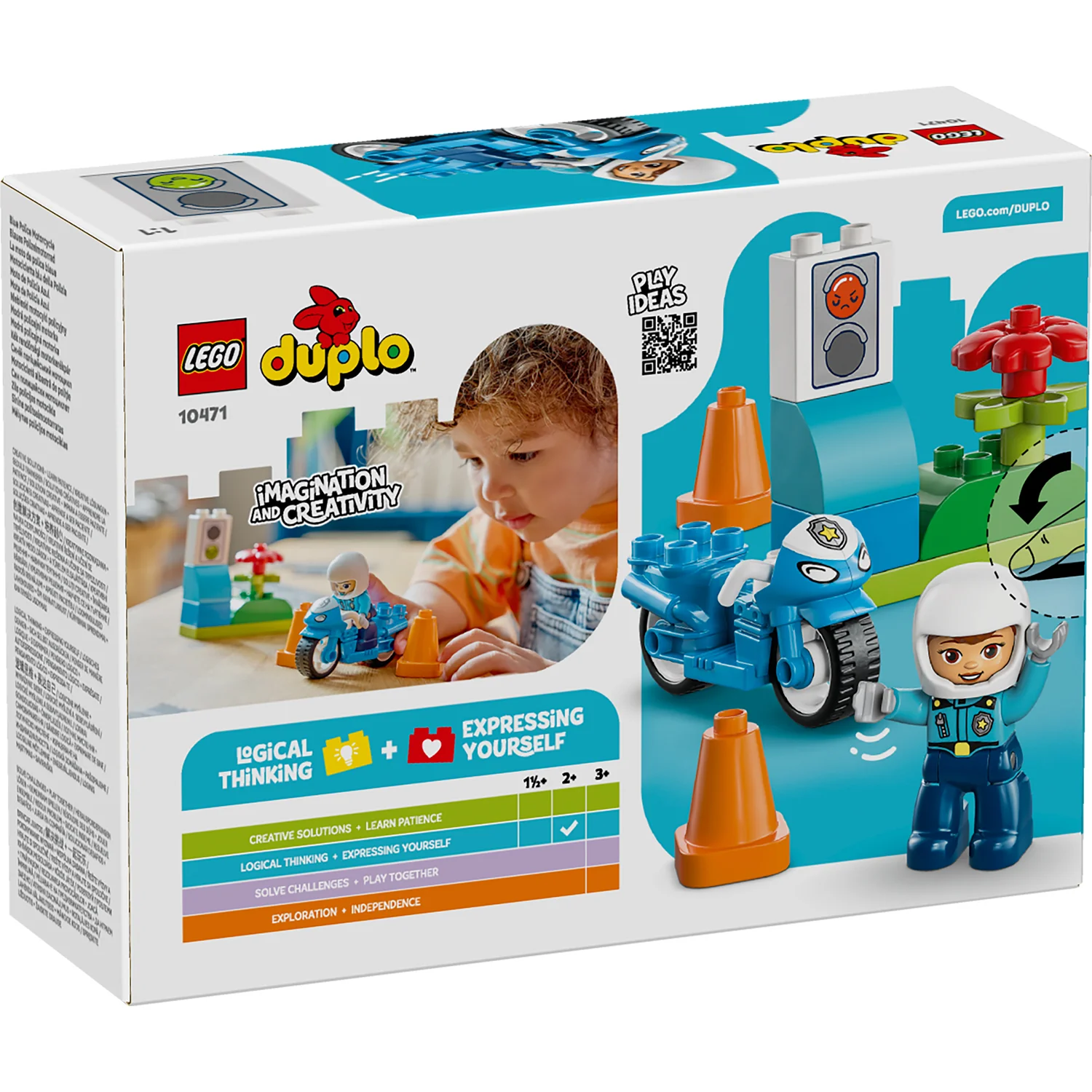LEGO® DUPLO® Town Blue Police Motorcycle - Image 10