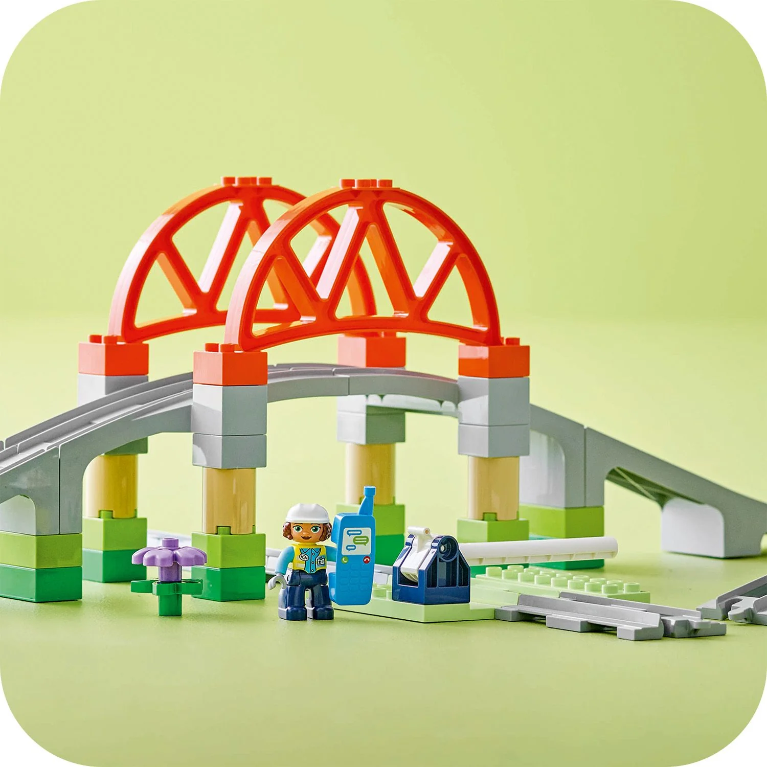 LEGO® DUPLO™ Train Bridge and Tracks Expansion Set - Image 8