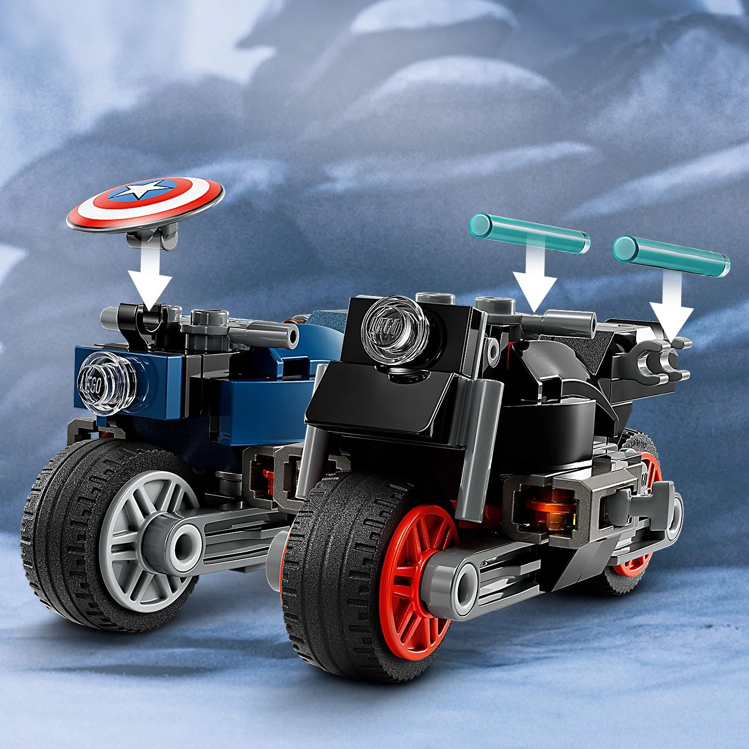 LEGO® Marvel Black Widow & Captain America Motorcycles - Image 7