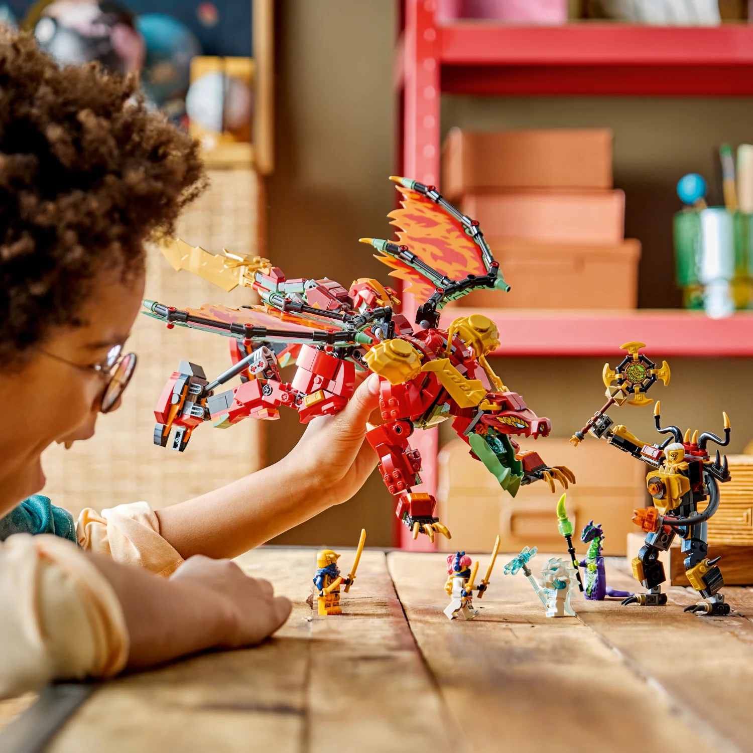 LEGO® NINJAGO® Wyldfyre's Transforming Dragon Mech - Image 4
