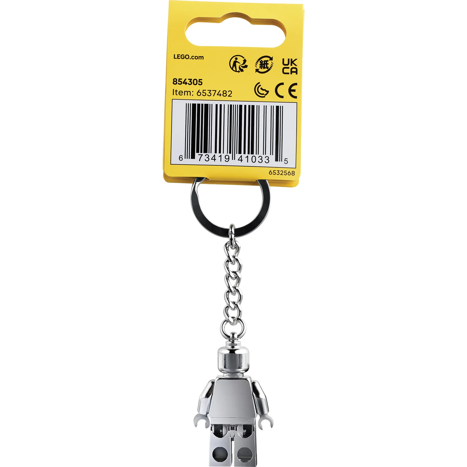 LEGO® Silver Minifigure Keyring - Image 3