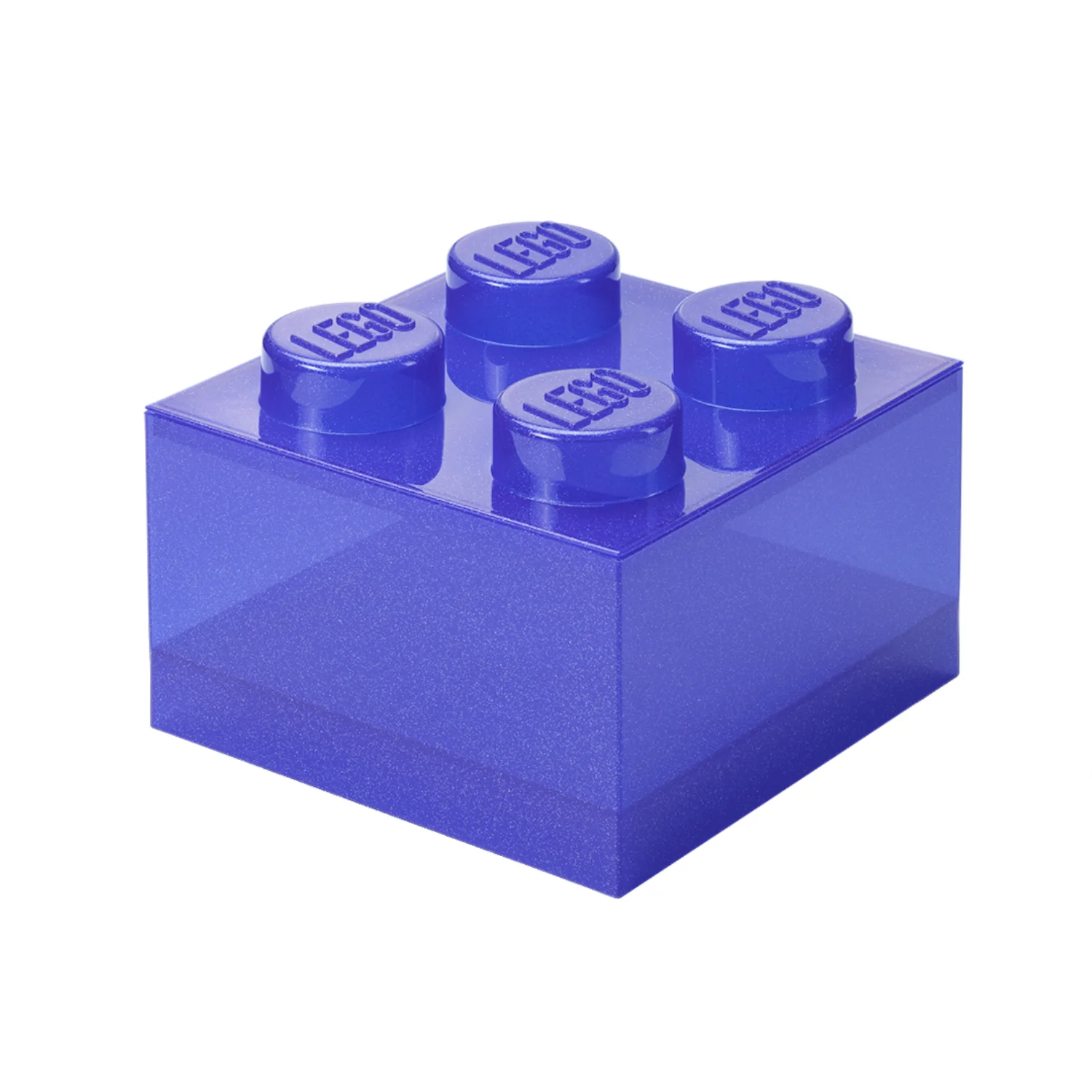 Lego Storage Brick 4 Top Lid - Glitter Violet - Image 2